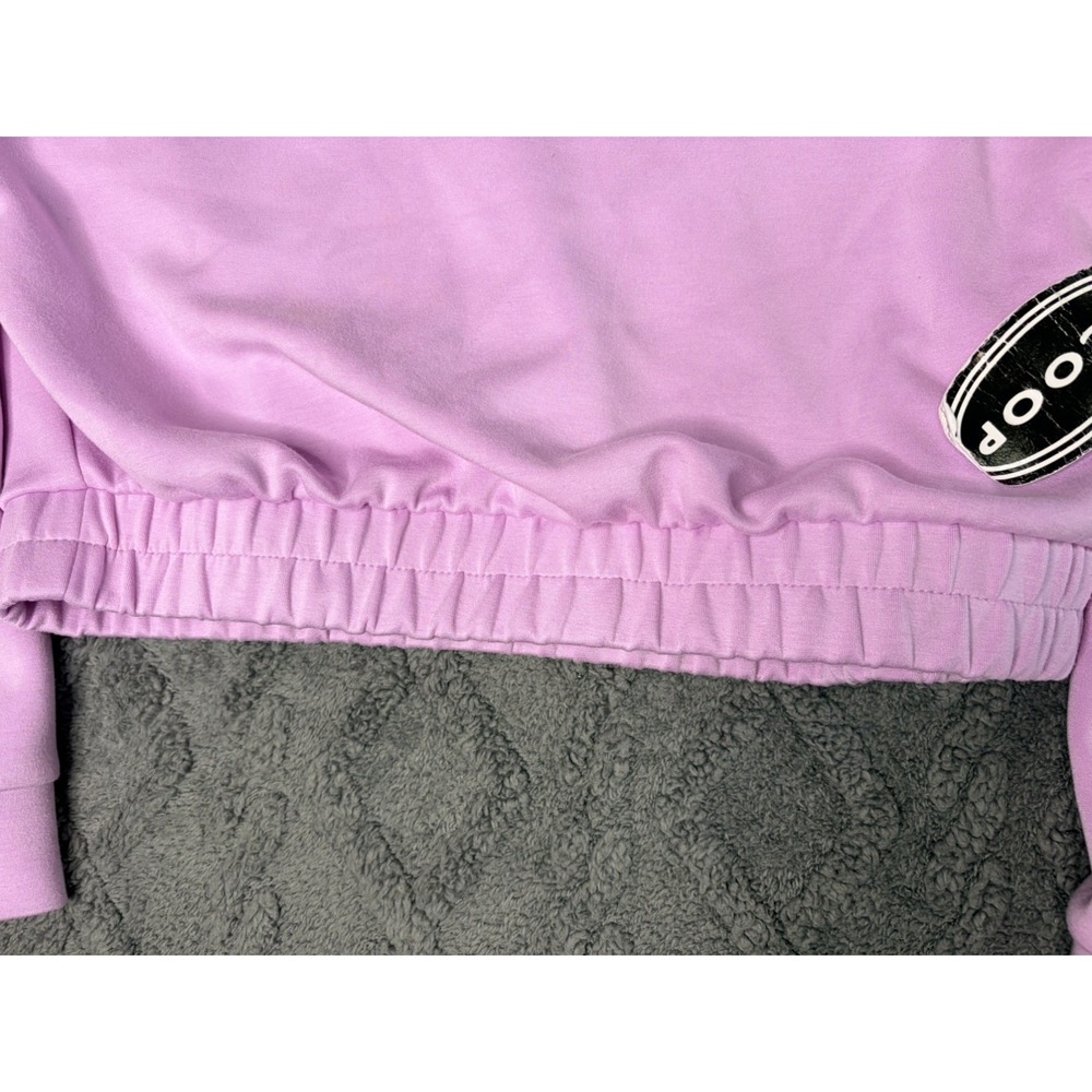 Scoop Scubaknit Hoodie Women's Med Cotton Rose Stretch Kangaroo Pocket Crop Luxe